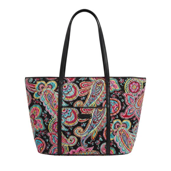 Vera Bradley Handbags - Vera Bradley Twilight Paisley Trimmed Vera Traveler Bag Extra Large Tote XL
